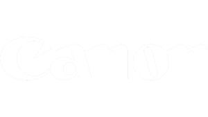 canon logo white