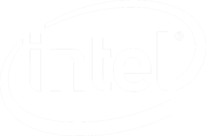 intel logo white